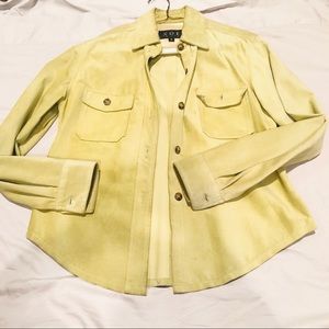 Vintage suede button down shacket